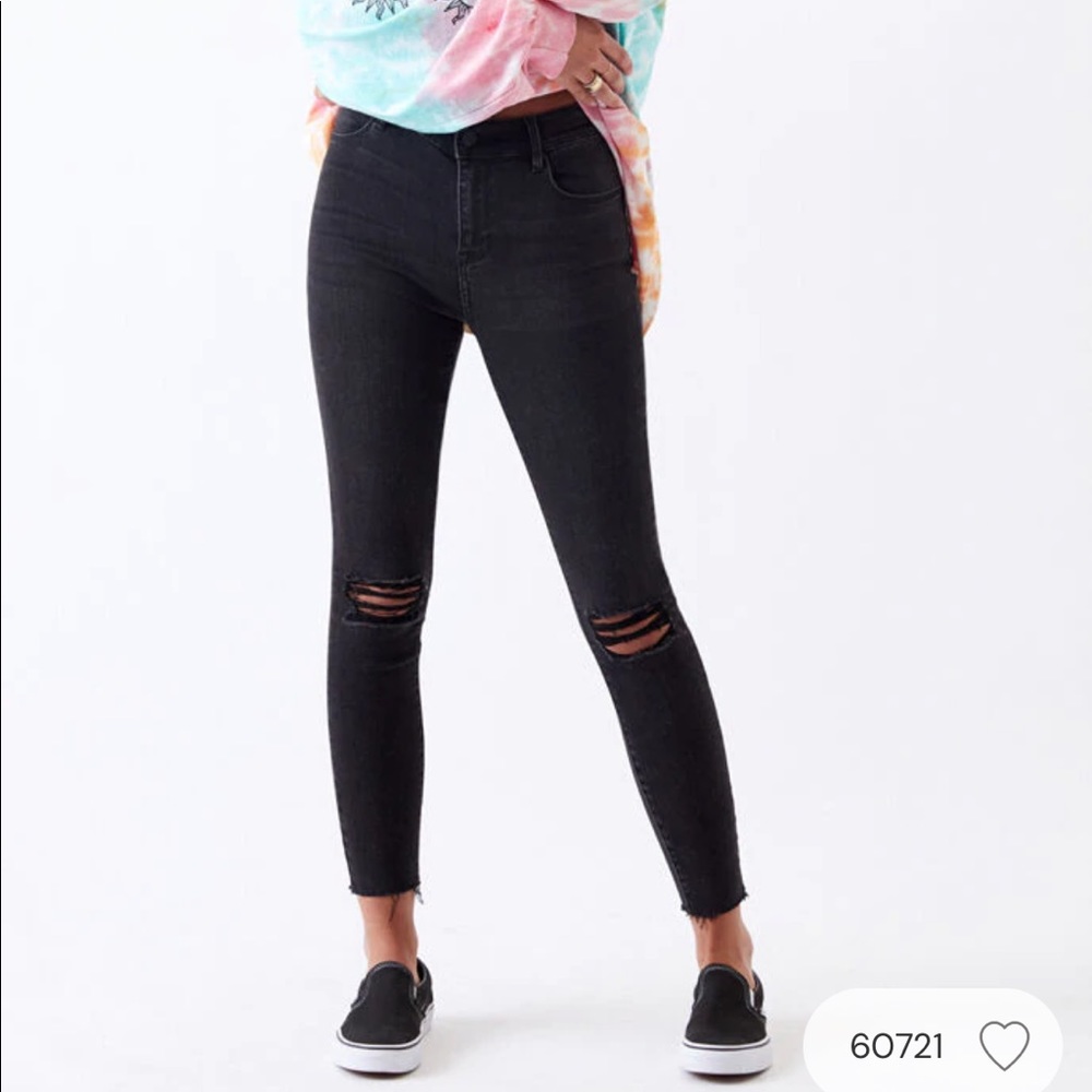 PacSun Black Lightly Ripped Jeans